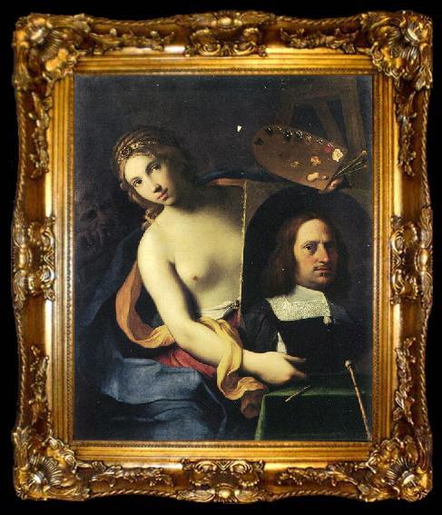 framed  Giovanni Domenico Cerrini Allegory of Painting, ta009-2